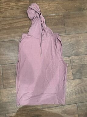 lululemon athletica sleeveless hoodie in dusty rose